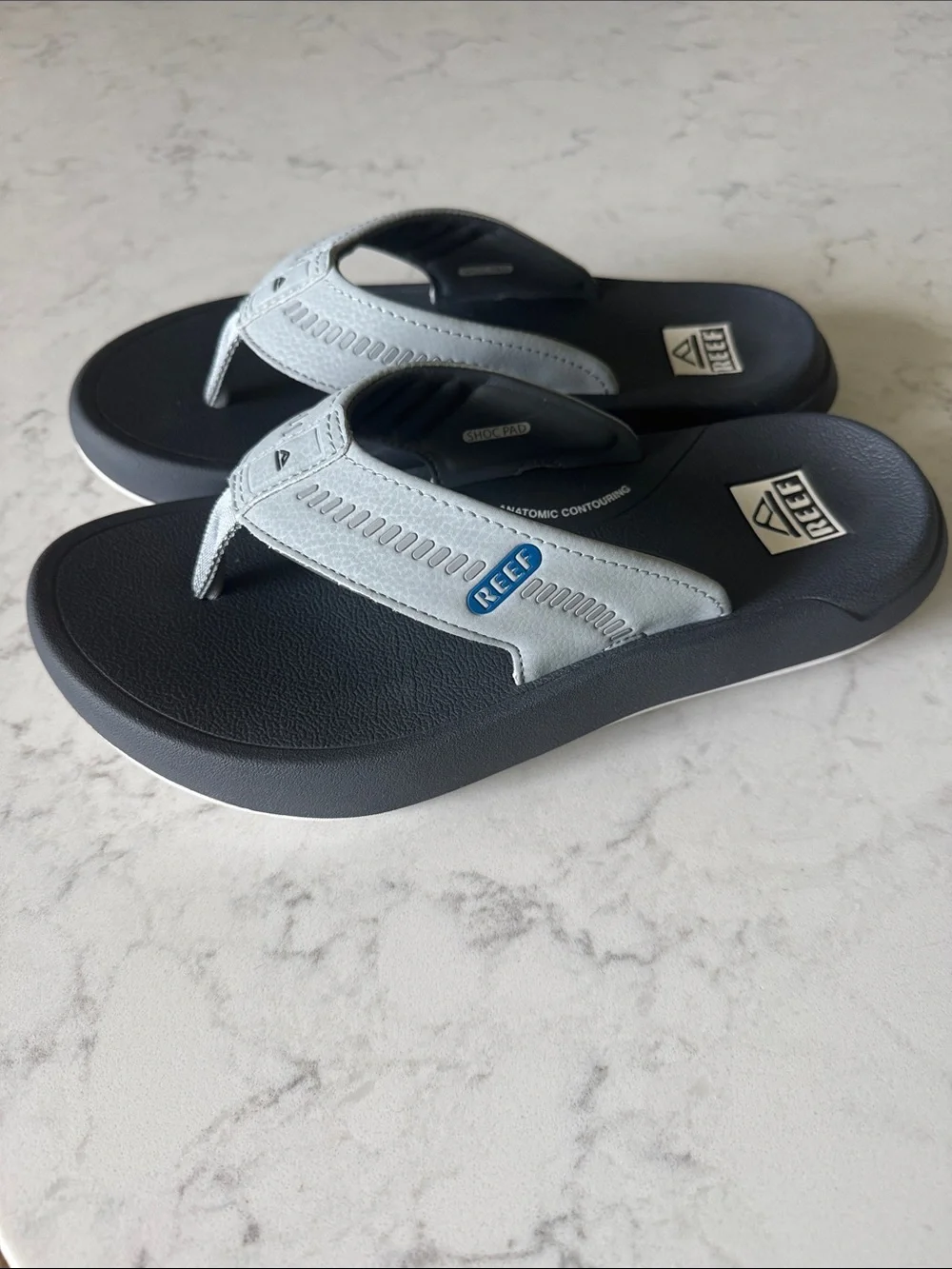 Men’s Reef Swellsole Cruiser Flip Flops (Gray/Light Gray/Blue)